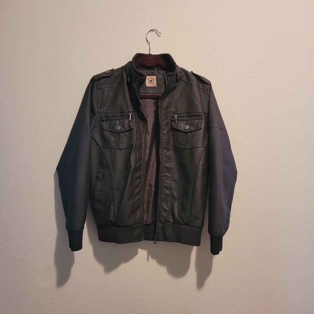 American culture leather jacket!😆